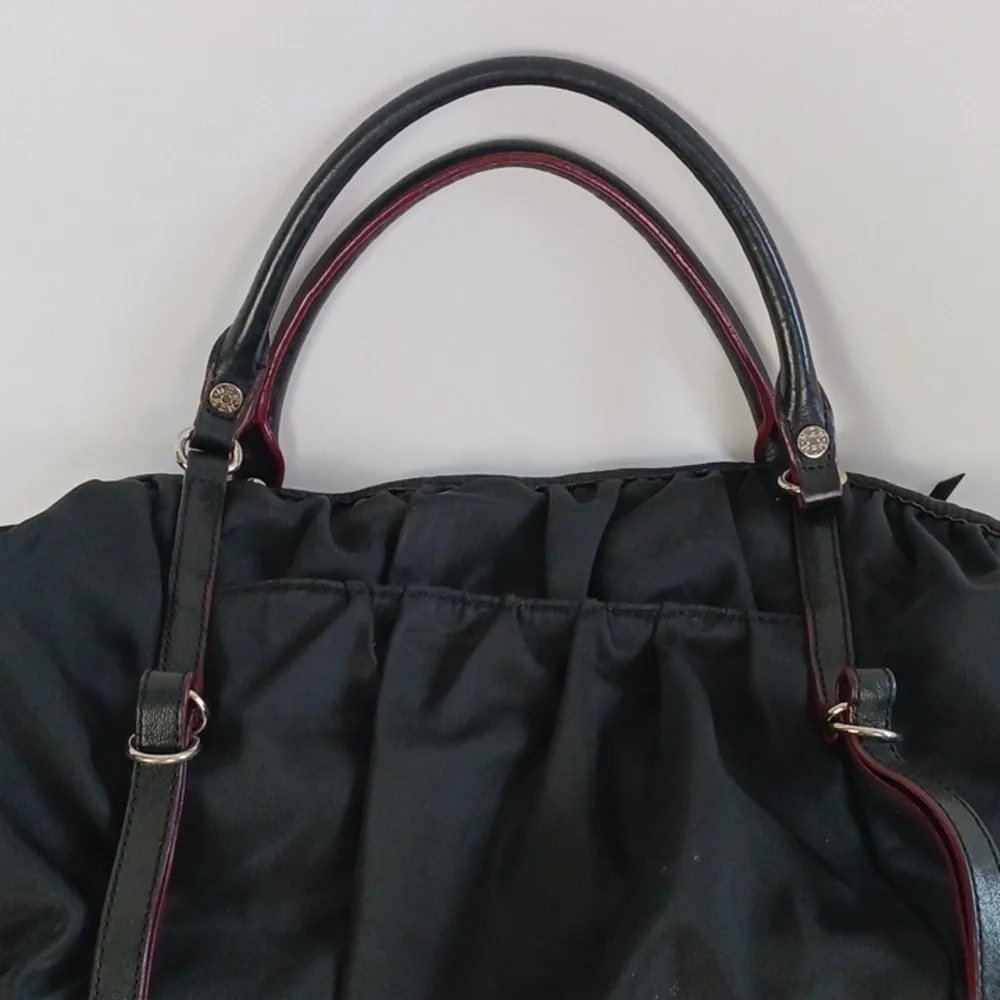 MZ Wallace Blk Nylon W Long Strap Bag.